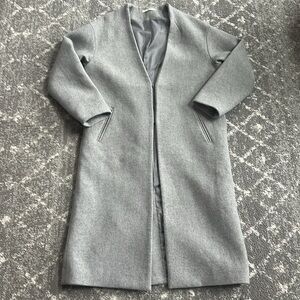 Ungrid Elegant Gray Open-Front Coat